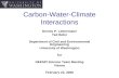 Carbon-Water-Climate Interactions