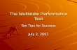 The Multistate Performance Test