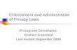 Enforcement and Administration of Privacy Laws