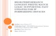 HIGH-PERFORMANCE LONGEST PREFIX MATCH LOGIC SUPPORTING FAST UPDATES FOR IP FORWARDING DEVICES