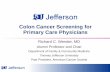 Colon Cancer Screening for Primary Care Physicians