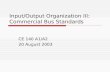 Input/Output Organization III: Commercial Bus Standards