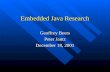 Embedded Java Research