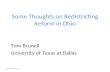 Some Thoughts on Redistricting Reform in Ohio