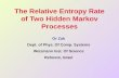 The Relative Entropy Rate of Two Hidden Markov Processes