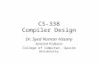 CS-338 Compiler Design