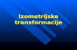 Izometrijske transformacije