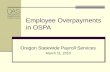 Employee Overpayments in OSPA