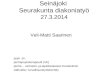 Seinäjoki  Seurakunta diakoniatyö 27.3.2014