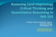 Assessing (and Improving) Critical Thinking and Quantitative Reasoning in  MA 103