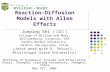 Reaction-Diffusion Models with Allee Effects