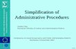 Simplification of Administrative Procedures