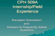 CPH 509A Internship/Field Experience
