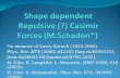 Shape dependent Repulsive (?)  Casimir  Forces ( M.Schaden *) 
