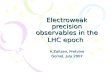 Electroweak precision observables in the LHC epoch
