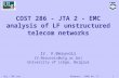 COST 286 - JTA 2 - EMC analysis of LF unstructured telecom networks Ir. V.Beauvois