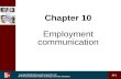 Chapter 10 Employment communication