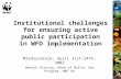 Institutional challenges for ensuring active public participation in WFD implementation