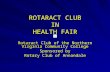 ROTARACT CLUB IN HEALTH FAIR