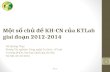 Một số  chủ đề KH-CN của KTLab  giai  đoạn  2012-2014