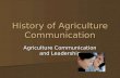 History of Agriculture Communication