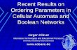 Recent Results on Ordering Parameters in Cellular Automata and Boolean Networks