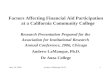 Factors Affecting Financial Aid Participation at a California Community College