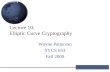 Lecture 10: Elliptic Curve Cryptography