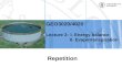 GEO3020/4020 Lecture 2:I. Energy balance                   II. Evapotranspiration