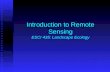 Introduction to Remote Sensing ESCI 435: Landscape Ecology
