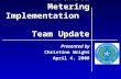 Advanced Metering Implementation                  Team Update