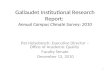 Gallaudet Institutional Research Report:  Annual Campus Climate Survey: 2010