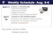 Weekly Schedule- Aug. 5-6