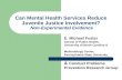 Can Mental Health Services Reduce Juvenile Justice Involvement?  Non-Experimental Evidence