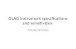GLAO instrument  specifications  and  sensitivities