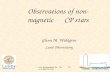 Observations of non-magnetic      CP stars