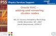 Oracle RAC –  adding and removing  cluster nodes