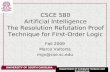 CSCE 580 Artificial Intelligence The Resolution Refutation Proof Technique for First-Order Logic