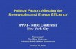 Political Factors Affecting the Renewables and Energy Efficiency