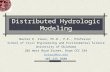 Distributed Hydrologic Modeling
