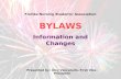 Florida Nursing Students ’  Association BYLAWS Information and Changes