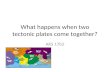 What happens when two tectonic plates come together?