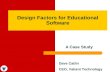 Design Factors for Educational Software