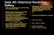 Quiz #5 Chemical Rxns and Safety