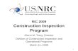 RIC 2009 Construction Inspection Program