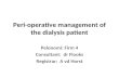 Peri-operative management of the dialysis patient