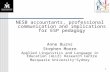 NESB accountants, professional communication and implications for ESP pedagogy Anne Burns