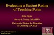 Evaluating a Student Rating of Teaching Form