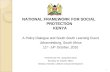 NATIONAL FRAMEWORK FOR SOCIAL  PROTECTION  KENYA