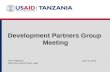 Development Partners Group  Meeting